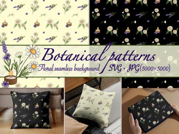 2 Botanical Seamless Patterns: A Calm and Cozy Design Solution