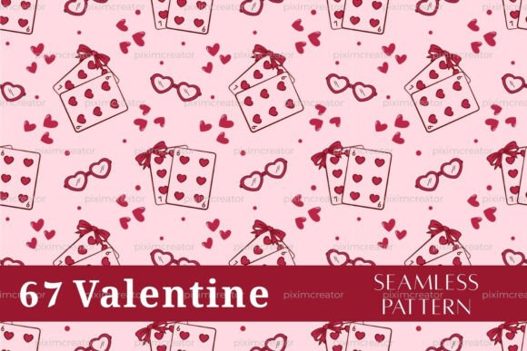 67 Valentine Love Seamless Patterns: A Versatile Design for Every Creative Project
