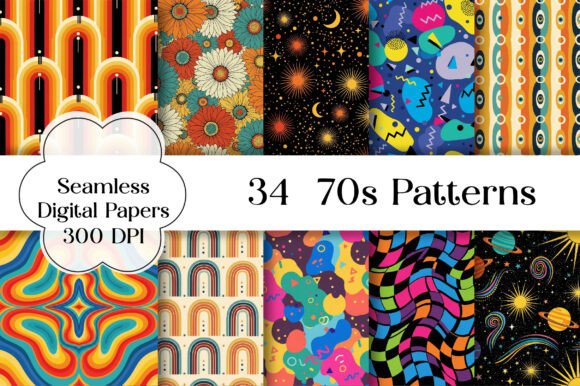 70s Seamless Patterns: A Timeless Canvas for Modern Creativity