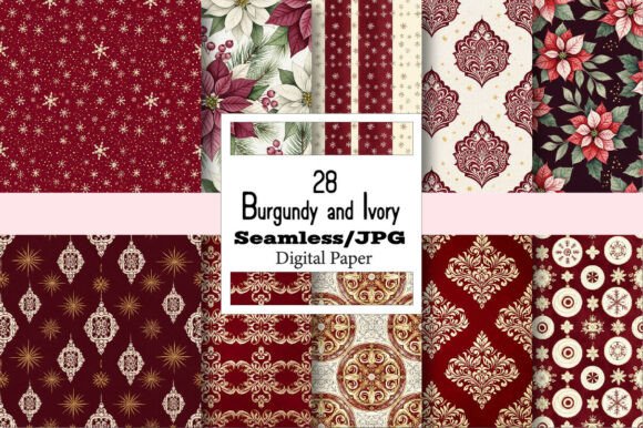 Burgundy and Ivory Patterns: Timeless Elegance for Modern Creativity
