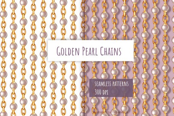 Golden Pearl Chains Seamless Patterns Se: Elevate Your Creative Projects with Timeless Elegance