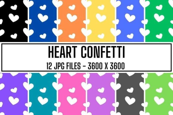 Heart Confetti Patterns – No Seamless