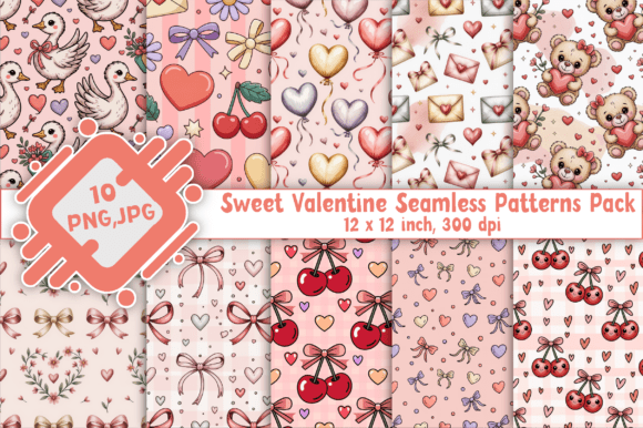 Sweet Valentine Seamless Patterns Pack: A Perfect Blend of Love and Creativity