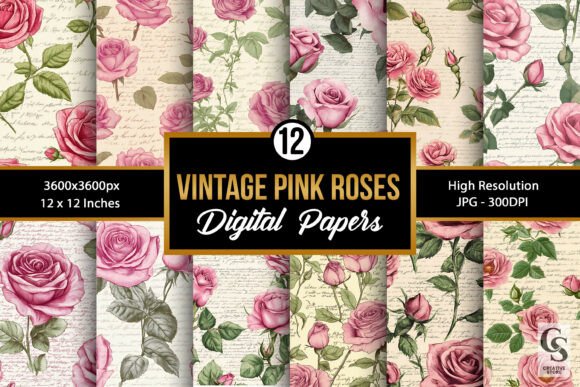 Vintage Pink Roses Seamless Patterns: A Strategic Design Resource for Creative Projects