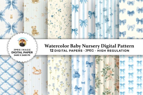 Watercolor Baby Nursery Digital Patterns: A Strategic Resource for Creative Projects